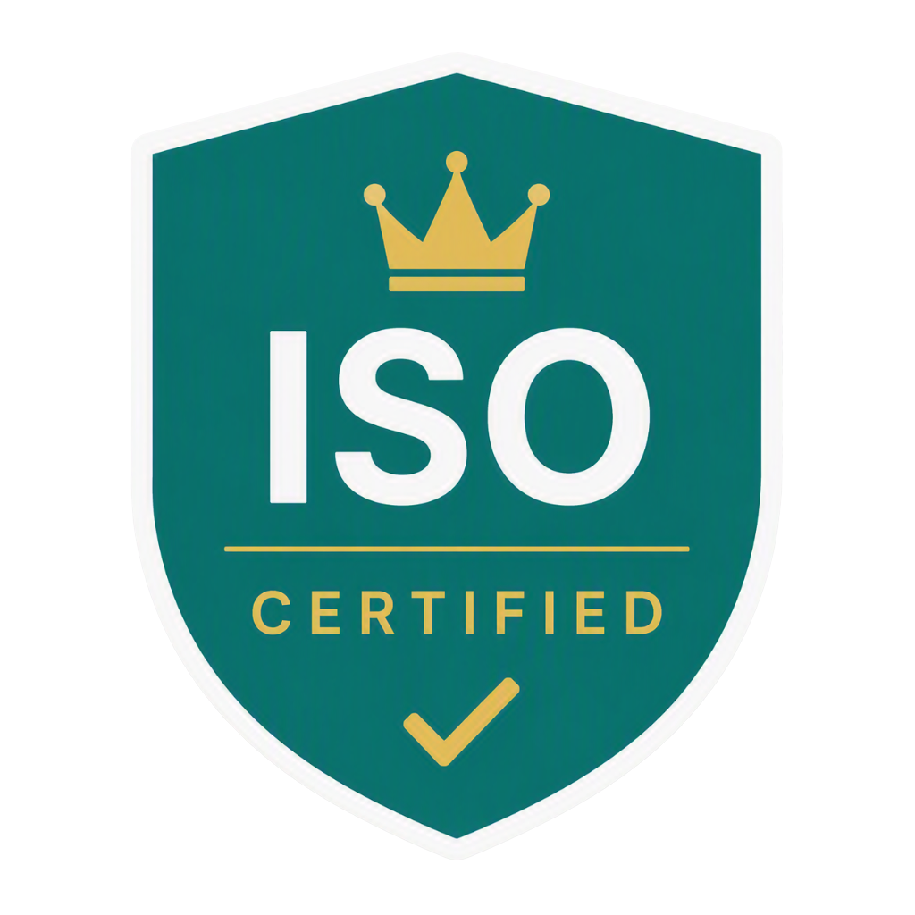ISO_certified ISO tanúsított vállalat jelvény