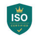 ISO tanúsított vállalat jelvény